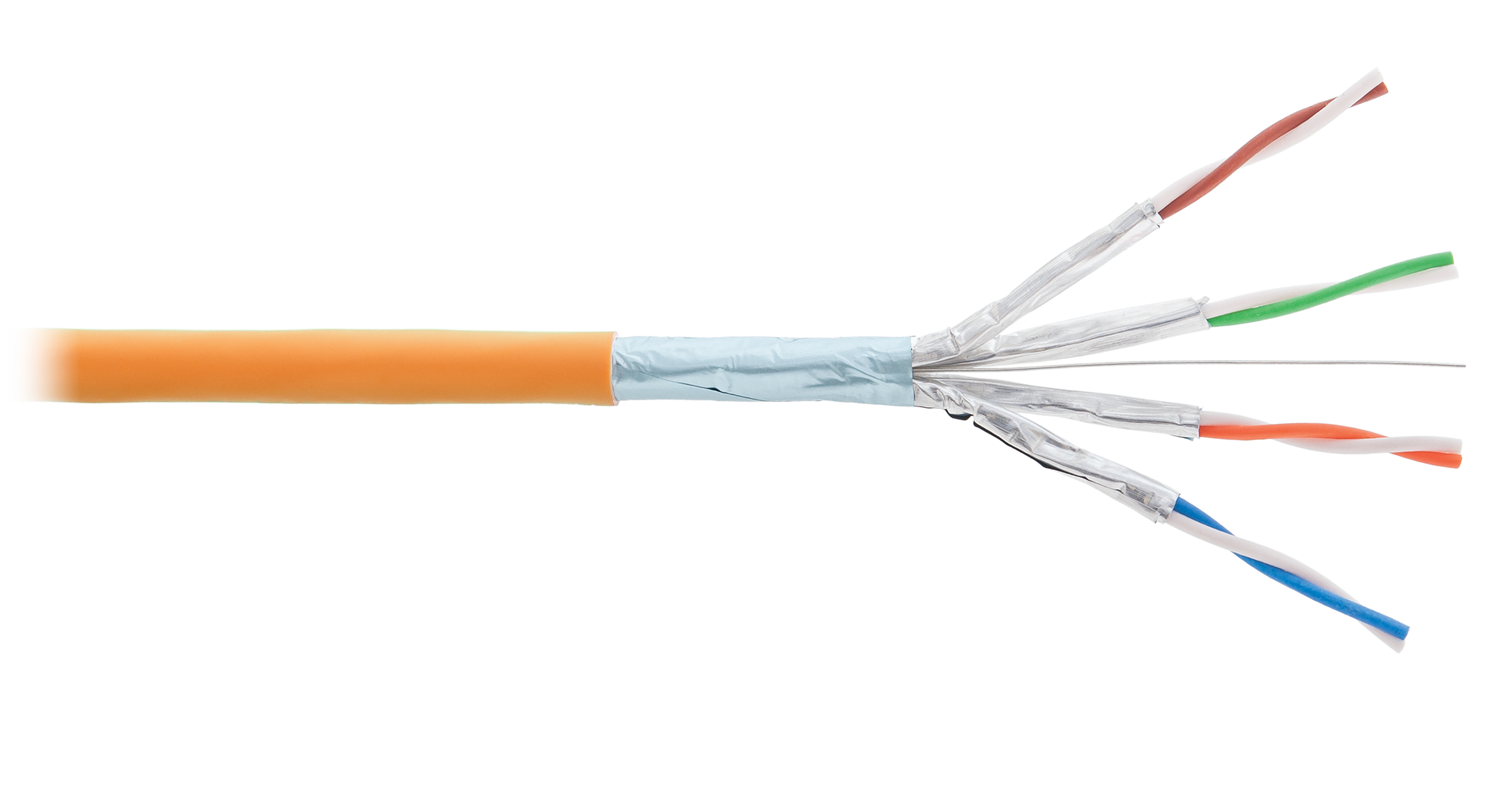 F/FTP 4pair, Cat6a, Solid, In, нг(А)-HF (NMC 4355C-OR), кабель «витая пара» (LAN) для структурированных систем связи