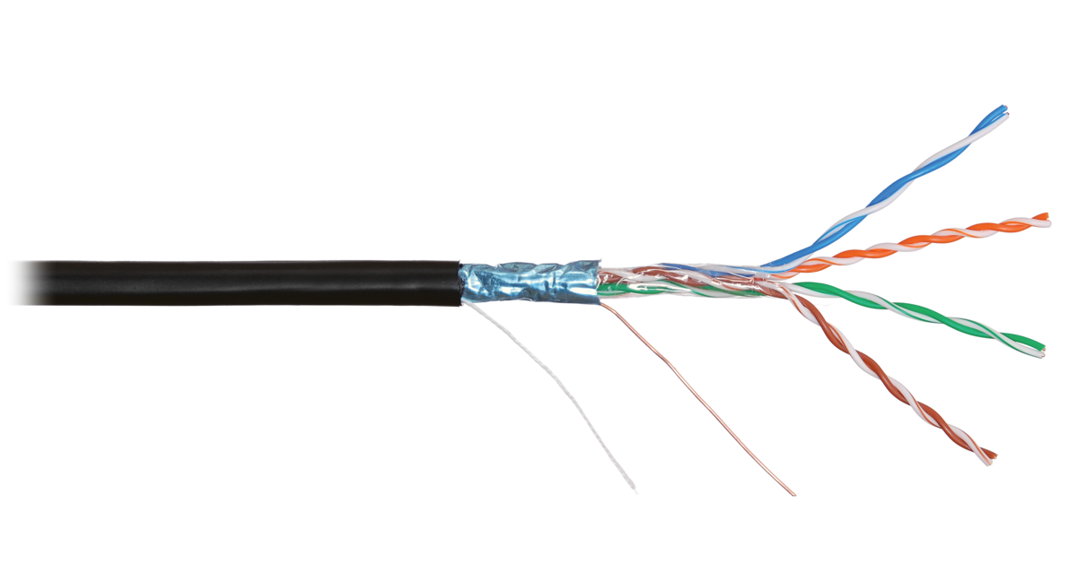 F/UTP 4pair, Cat5e, Solid, Out, PVC (NMC 4200B-BK), кабель «витая пара» (LAN) для структурированных систем связи