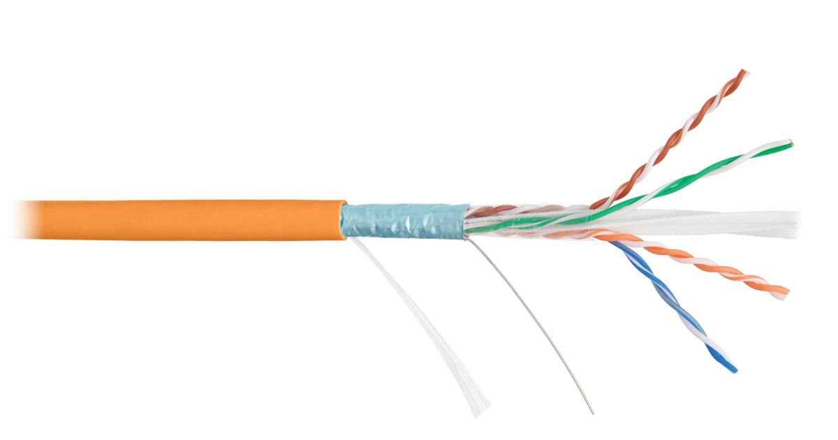 F/UTP 4pair, Cat6a, Solid, In, нг(А)-HF (NMC 4255C-OR), кабель «витая пара» (LAN) для структурированных систем связи