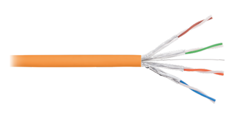 U/FTP 4pair, Cat6a, Solid, In, нг(А)-HF (NMC 9455C-OR), кабель «витая пара» (LAN) для структурированных систем связи