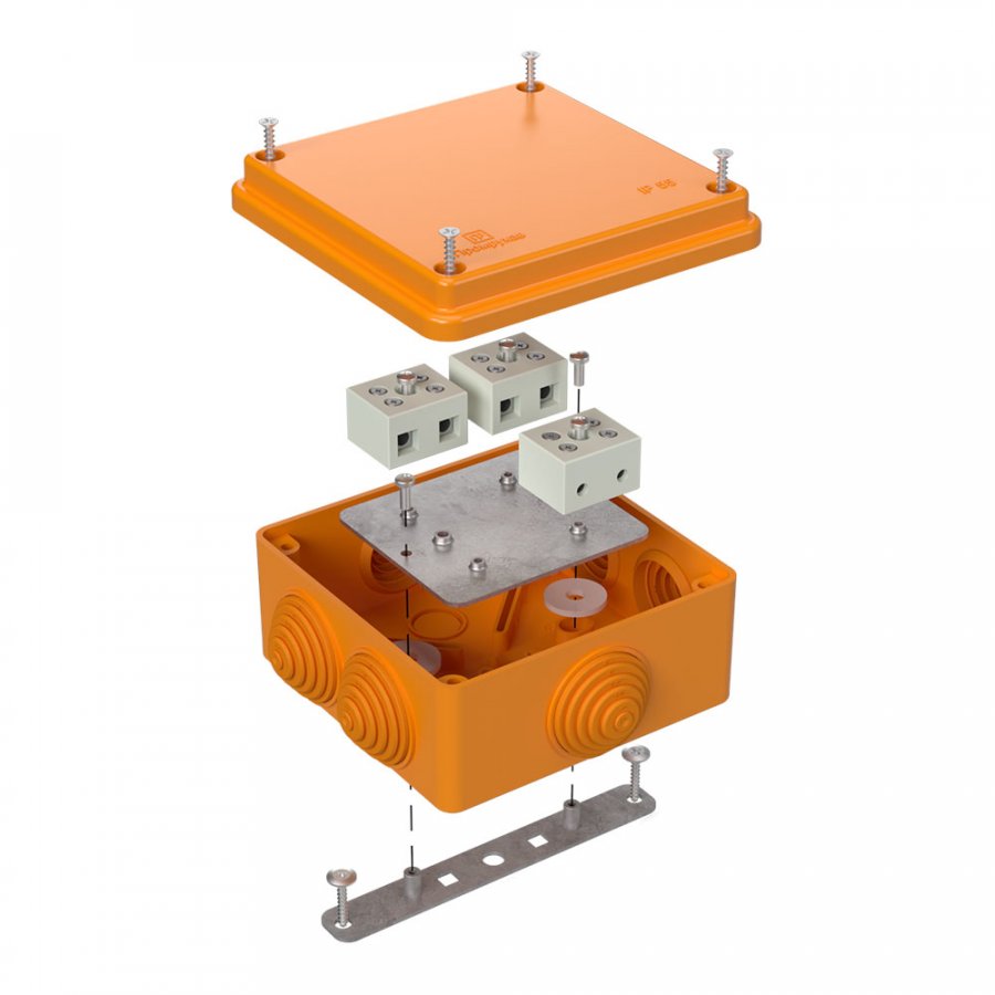 Коробка огнестойкая для о/п Е15-Е120 RAL2004 100х100х50 (40-0300-FR6.0-6) (Промрукав)