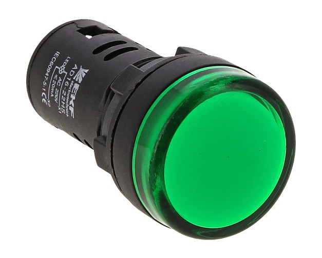 AD16-22HS зеленый 230 В AC (ledm-ad16-g), лампа сигнальная (индикатор)