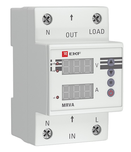 MRVA 63A PROxima (MRVA-63A), реле напряжения и тока с дисплеем