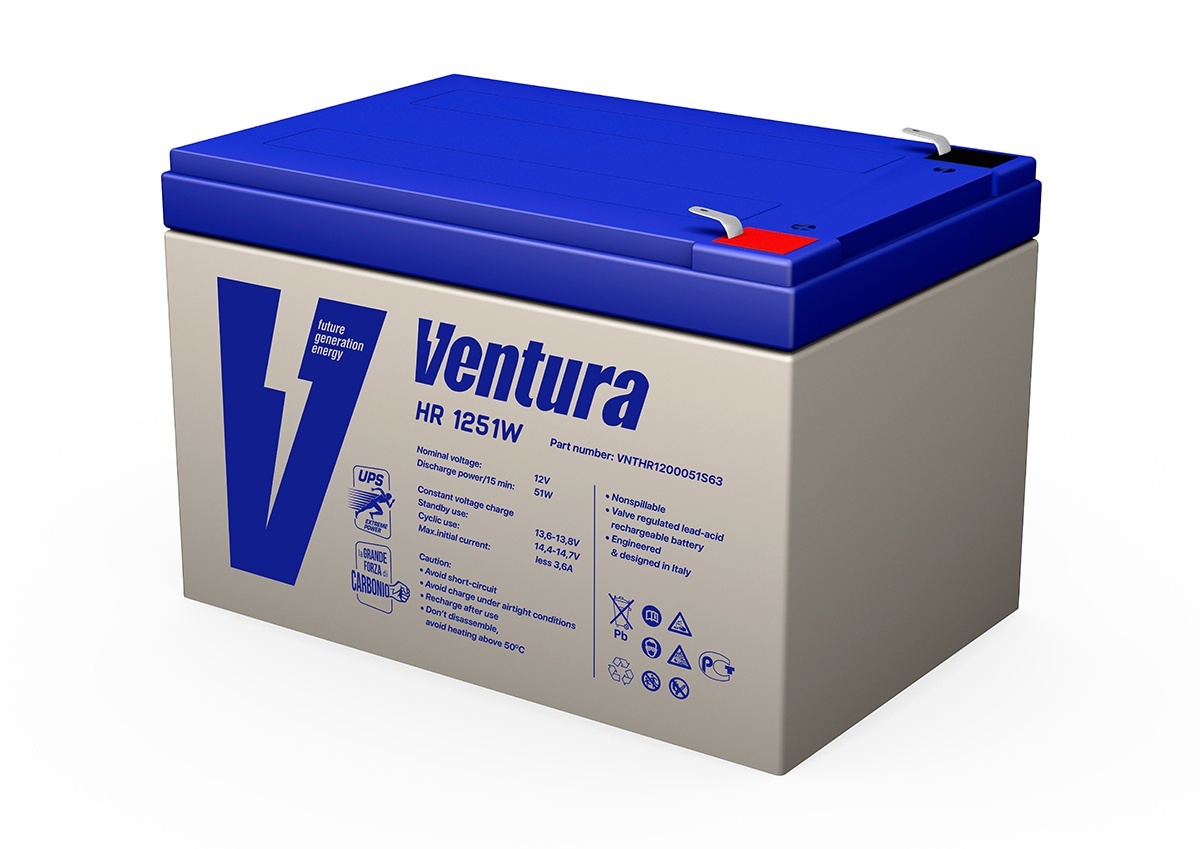 Ventura HR 1251W, аккумулятор герметичный свинцово-кислотный