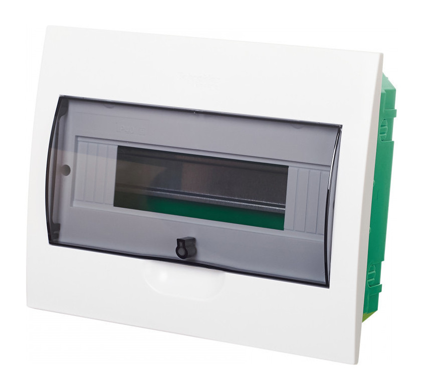 City9 Box 12 модулей встраиваемый с прозрачной дверцей (EZ9E112S2FRU), щиток модульный