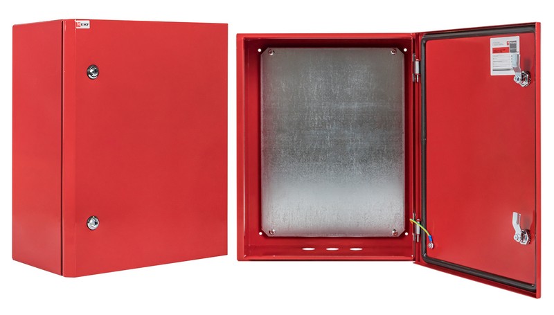 ЩМПг- 60.60.25 RAL 3001 IP54 PROxima (mb24-06-3001), щит с монтажной панелью 600х600х250 мм RAL 3001