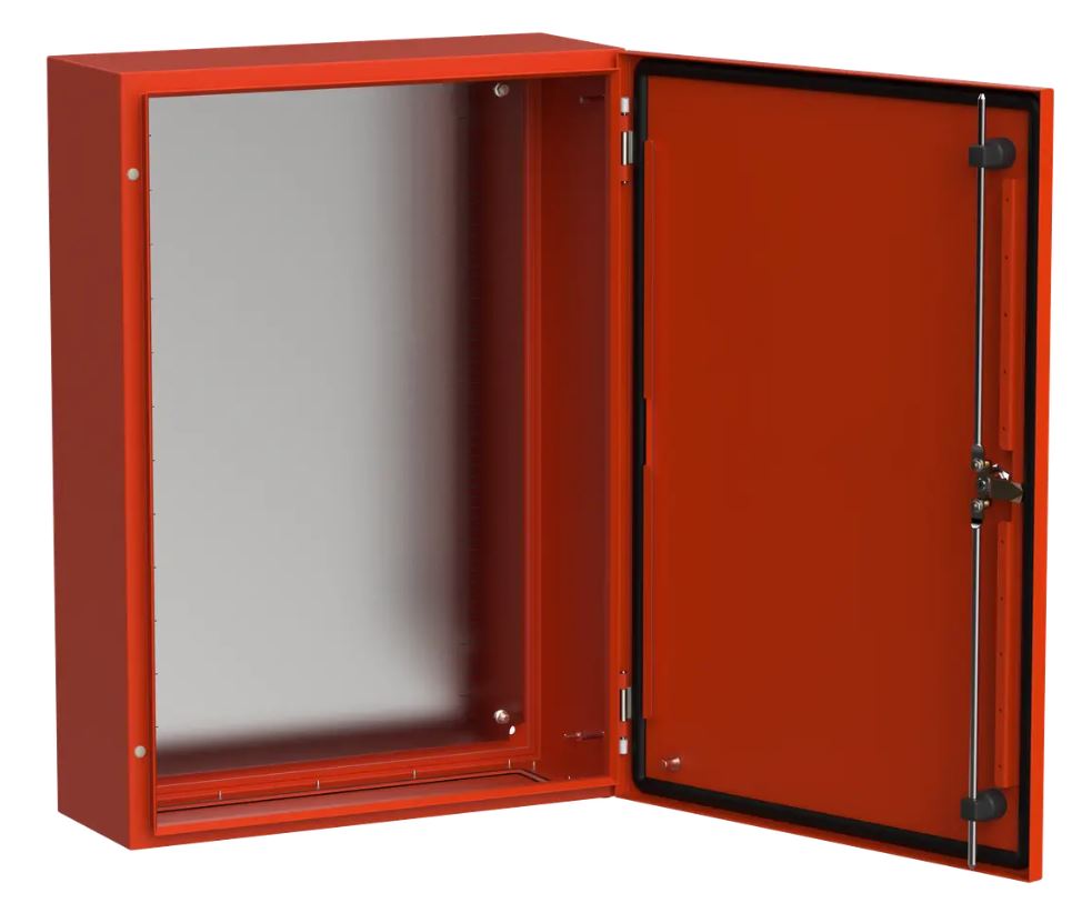 Корпус металлический TITAN 5 ЩМП-70.50.20 700х500х200 УХЛ1 IP66 RAL3020 красный с монтажной платой (TI5-13-N-070-050-020-66)