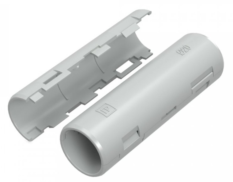 Муфта разборная D20 атмосферостойкая серая (PR13.0410), муфта разборная