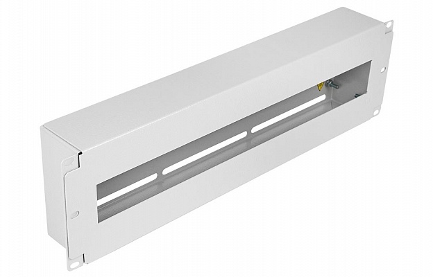 3U (130504-00171), dIN рейка в корпусе 19" 3U, серая