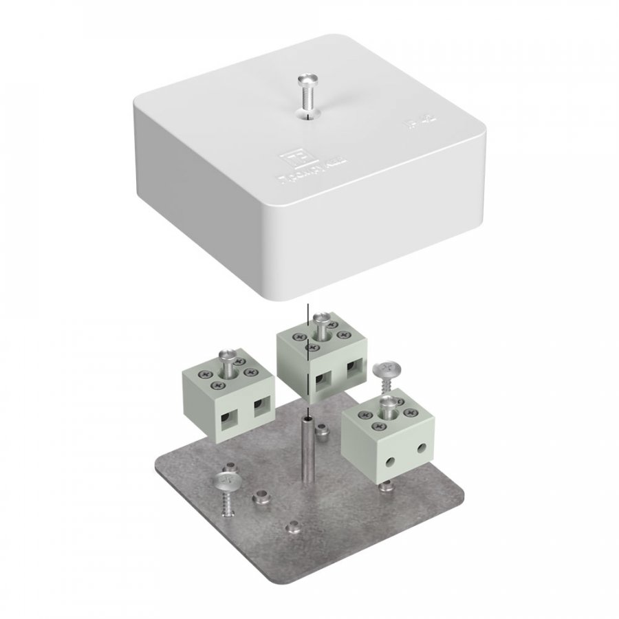 Коробка огнестойкая для кабель-канала Е15-Е120 RAL9003 75х75х30 (40-0450-FR6.0-6)