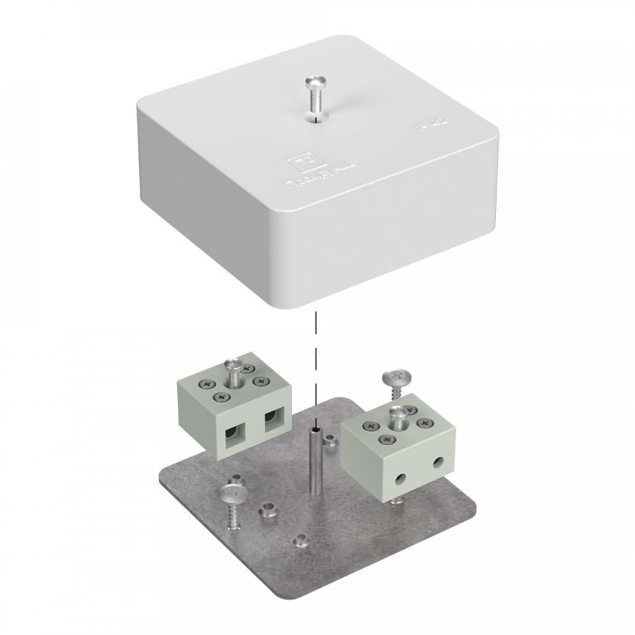 Коробка огнестойкая для кабель-канала Е15-Е120 RAL9003 75х75х30 (40-0450-FR10.0-4) (Промрукав)