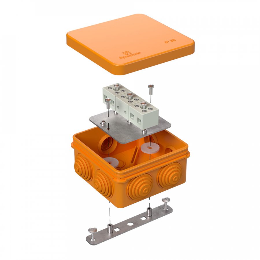 Коробка огнестойкая для о/п Е15-Е120 RAL2003 80х80х40 (40-0210-FR6.0-6) (Промрукав)