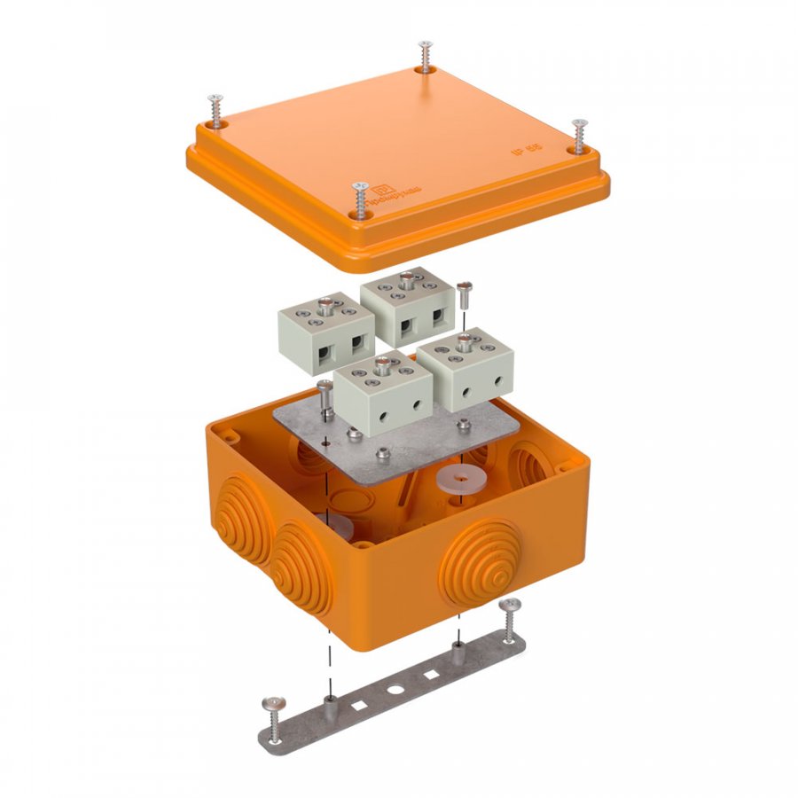Коробка огнестойкая для о/п Е15-Е120 RAL2003 100х100х50 (40-0300-FR6.0-8)