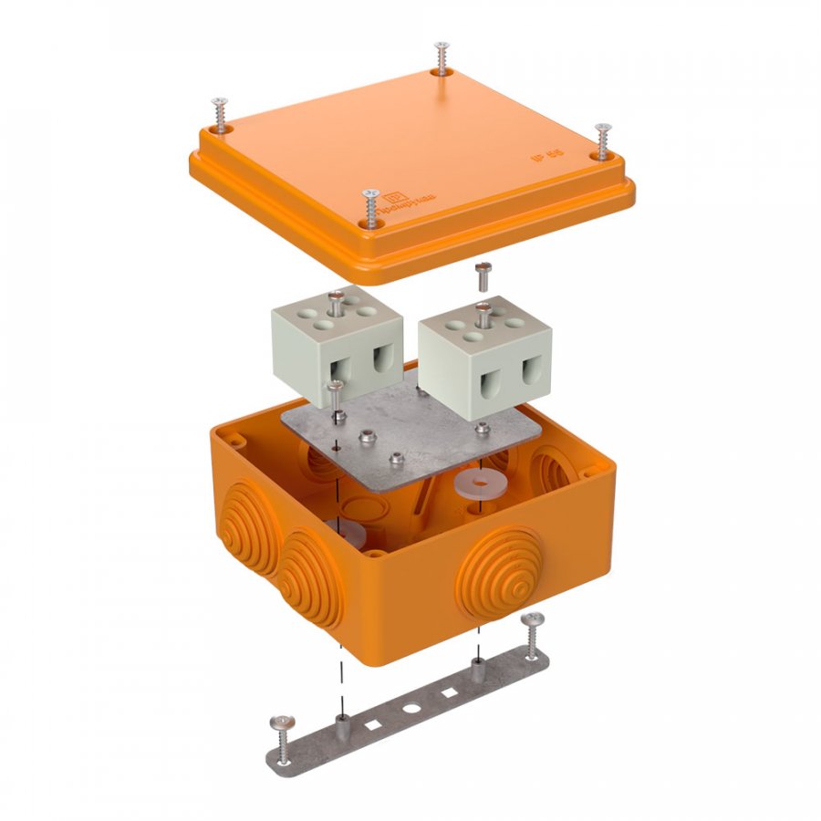 Коробка огнестойкая для о/п Е15-Е120 RAL2003 100х100х50 (40-0300-FR10.0-4) (Промрукав)