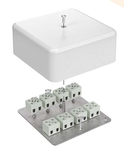 Коробка огнестойкая для кабель-канала Е15-Е120 RAL9003 103х103х45 (40-0470-FR10.0-6) (Промрукав)