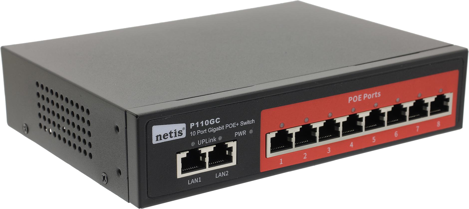 Netis P110GC, коммутатор сетевой PoE неуправляемый