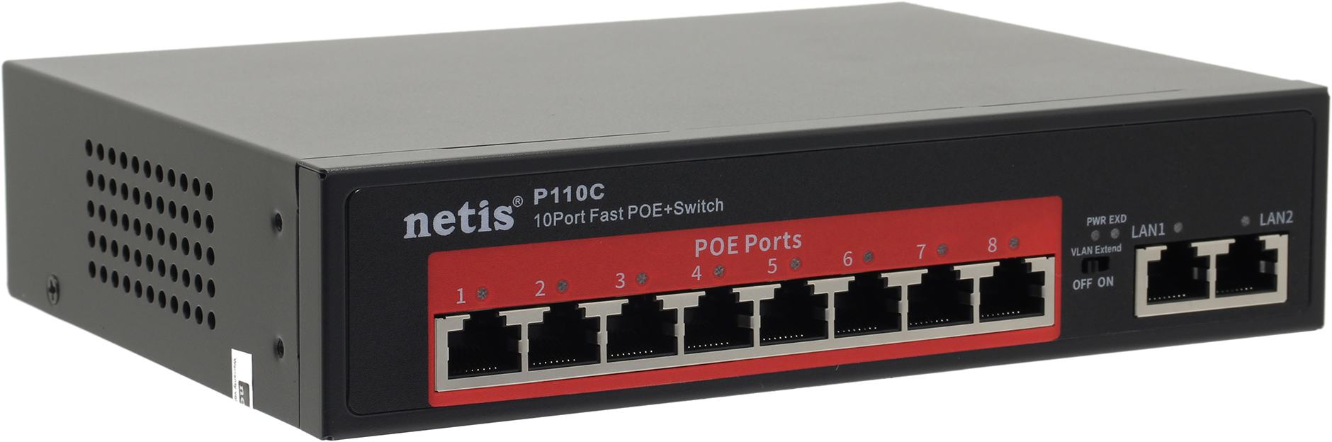Netis P110C, коммутатор сетевой PoE неуправляемый