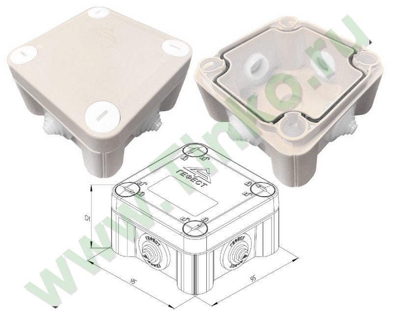 КМ-1010(П)-IP55, коробка монтажная