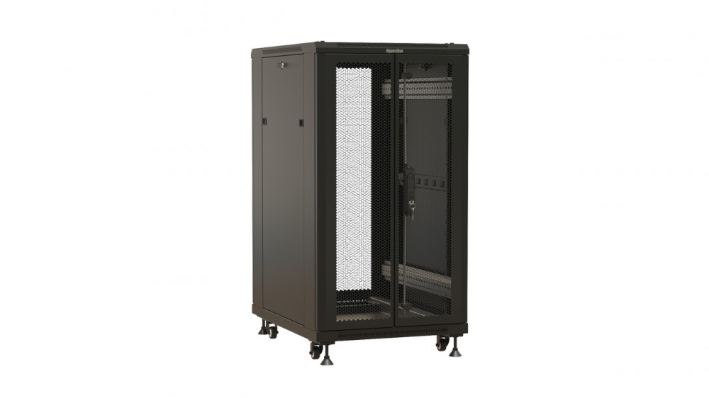 TTBR-2761-DD-RAL9004, шкаф телекоммуникационный 19" напольный 27U