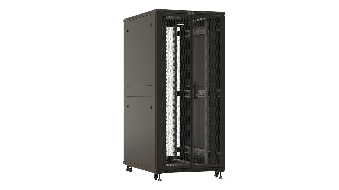 TTBR-3288-DD-RAL9004, шкаф телекоммуникационный 19" напольный 32U