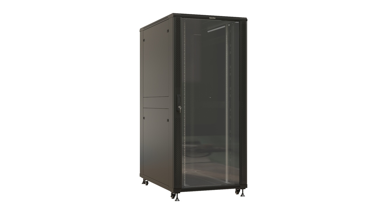 TTBR-3781-AS-RAL9004, шкаф телекоммуникационный 19" напольный 37U