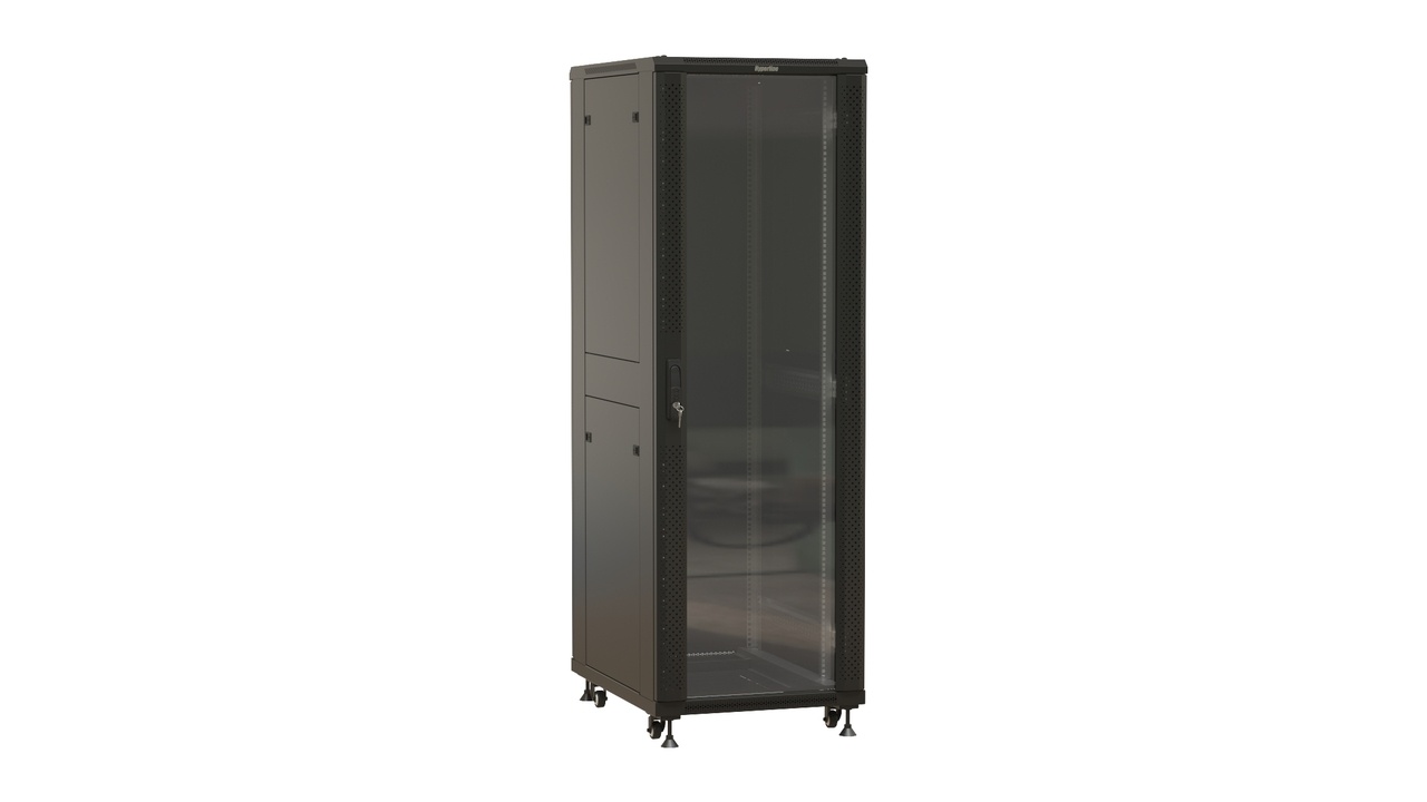 TTBR-4261-AS-RAL9004, шкаф телекоммуникационный 19" напольный 42U