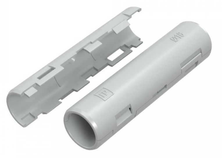 Муфта разборная D16 атмосферостойкая серая (PR13.0429), муфта разборная