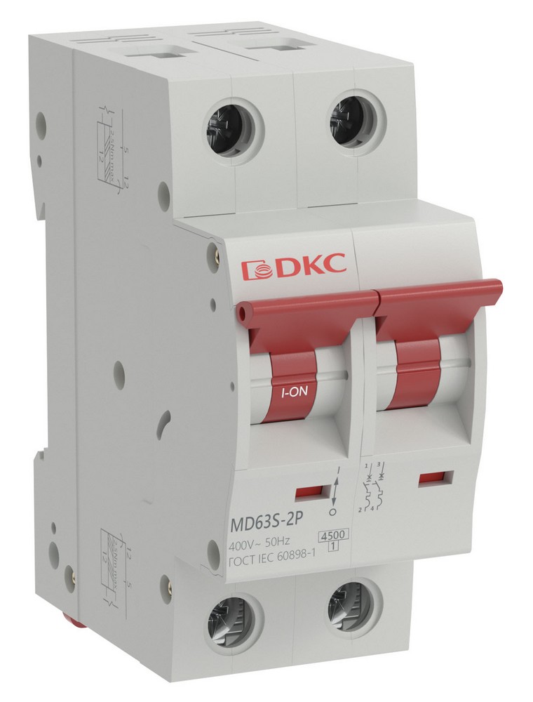 YON max MD63S 2P 6А 4,5кА C (MD63S-2PC6), автоматический выключатель