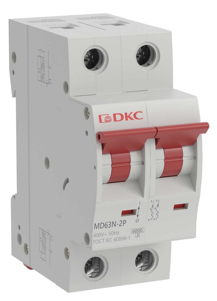YON max MD63N 2P 6А 6кА C (MD63N-2PC6), автоматический выключатель