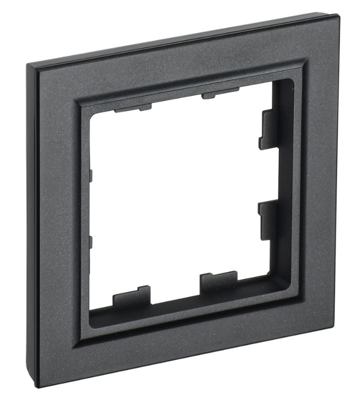 Рамка 1-местная РУ-1-БрЧ IP20 черная BRITE (BR-M12-K02)