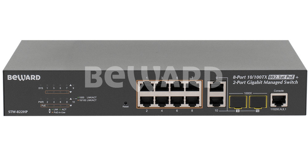 STW-822HP, коммутатор 8-портовый