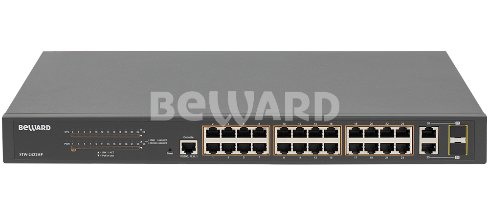 STW-2422HP, коммутатор 24-портовый