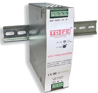 UPS 75W/24V/DIN, блок бесперебойного питания