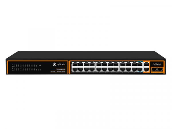 U1I-24F2b/2G/2S, коммутатор с питанием по PoE 26-портовый