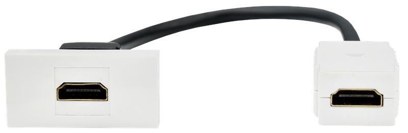 Розетка HDMI 1 модуль PRIMER РКМ-10-00-П белая (PR-KK40D-RH-0-1-K01)