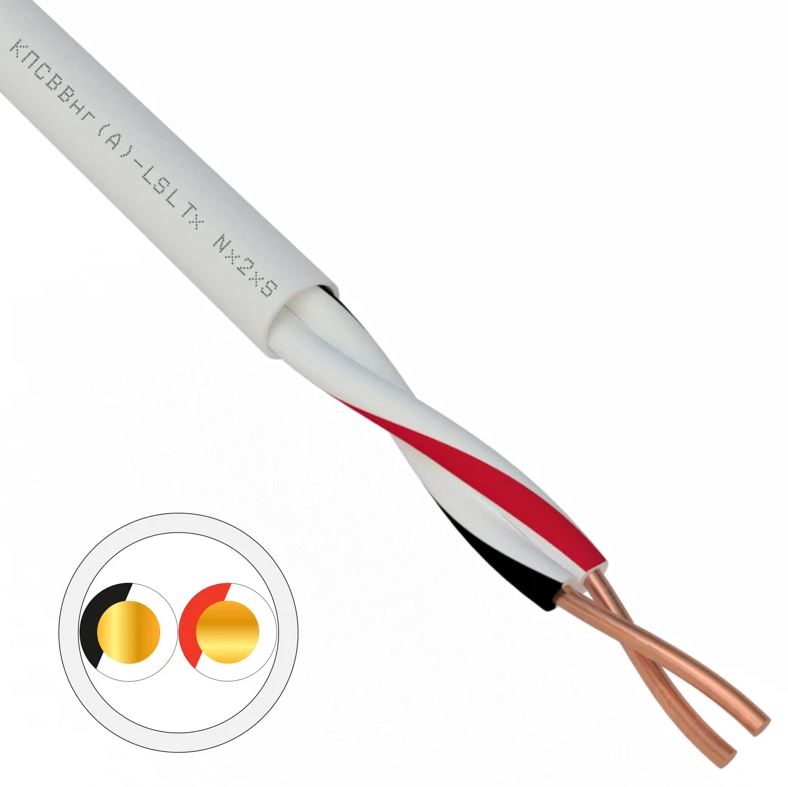 КПСВВнг(А)-LSLTx 1х2х1,5 REXANT (01-4873), кабель для систем передачи данных пониженной пожароопасности c низким дымо- и газовыделением, с низкой токсичностью продуктов горения