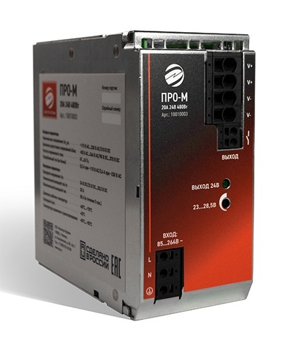 ПРО-М 20A 24V 480W, источник питания 20А 24В 480Вт AC/DC