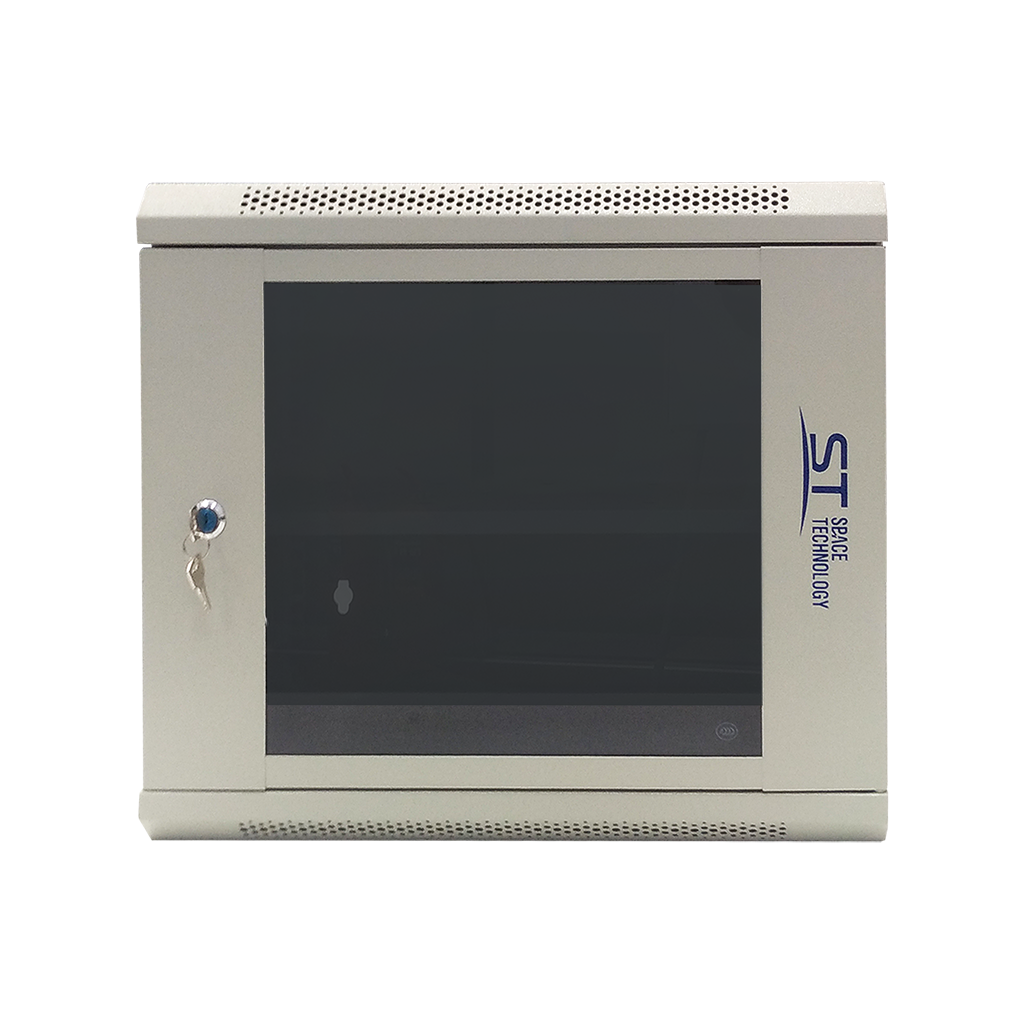 ST-NC9U01 (серый) С ПОЛКОЙ, шкаф телекоммуникационный 19" настенный 9U