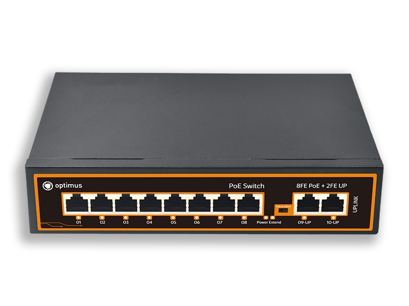 U1E-8F/2F (12-24V), коммутатор с PoE