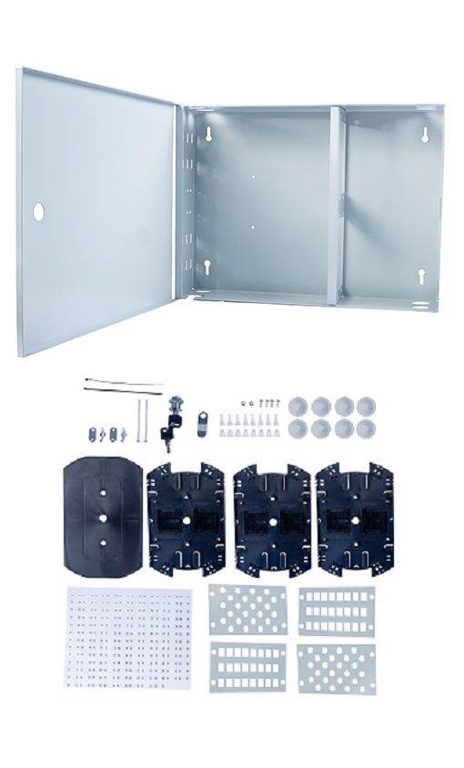 FO-WL-48-SC/2LC/FC/ST-FP-K (12304c), бокс оптический настенный