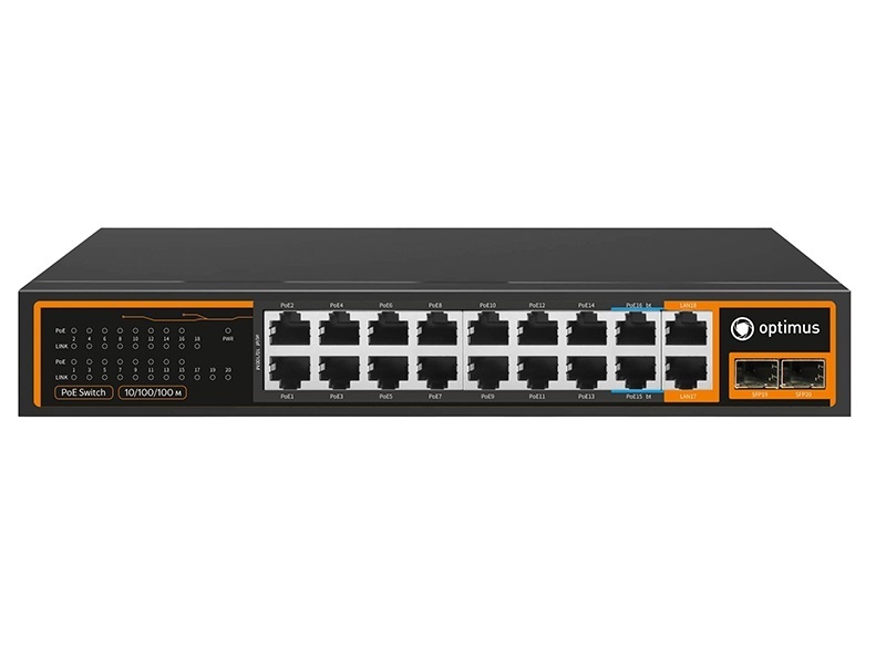 U1I-16F2b/2G/2S, коммутатор с PoE