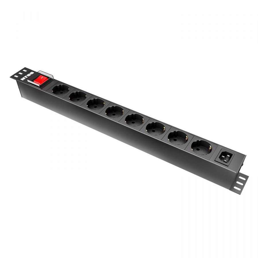 NTSS-PDU-DA1015 гор.размещ. 8xSchuko базовые 10A C14, блок розеток 19"