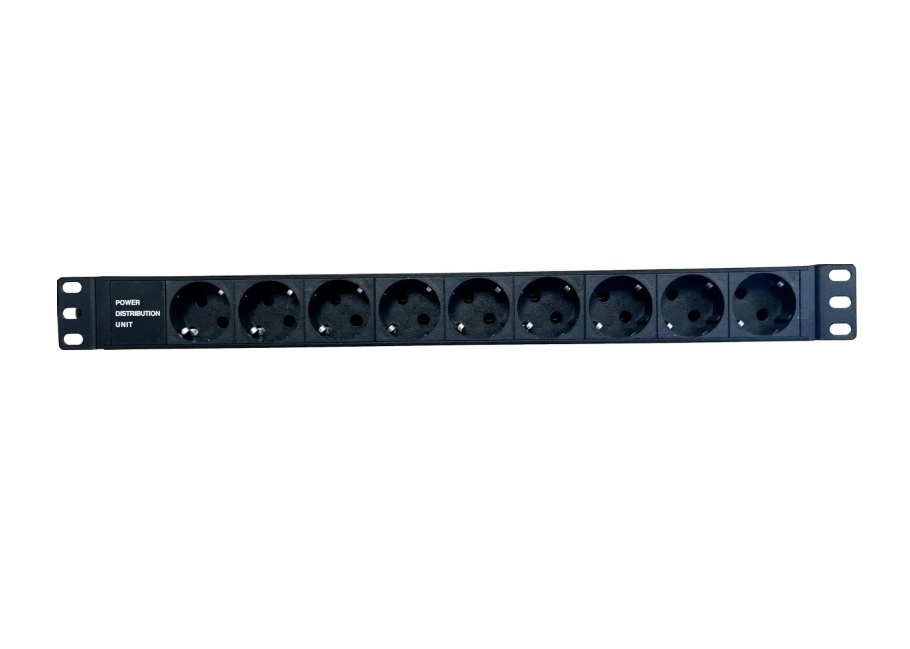 NTSS-PDU-DA2037 гор.размещ. 9xSchuko базовые 16A клеммная колодка, блок розеток 19"