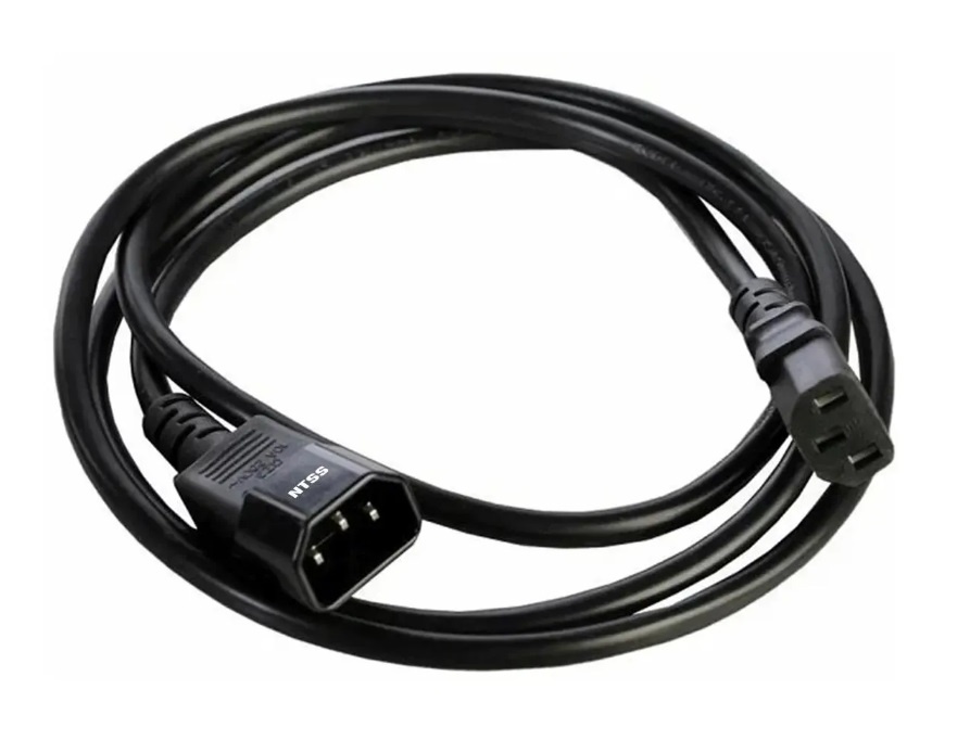 NTSS-PC13141 C13-С14 проводник.:3х0.75мм2 1м 220В 10А чёрный, кабель питания