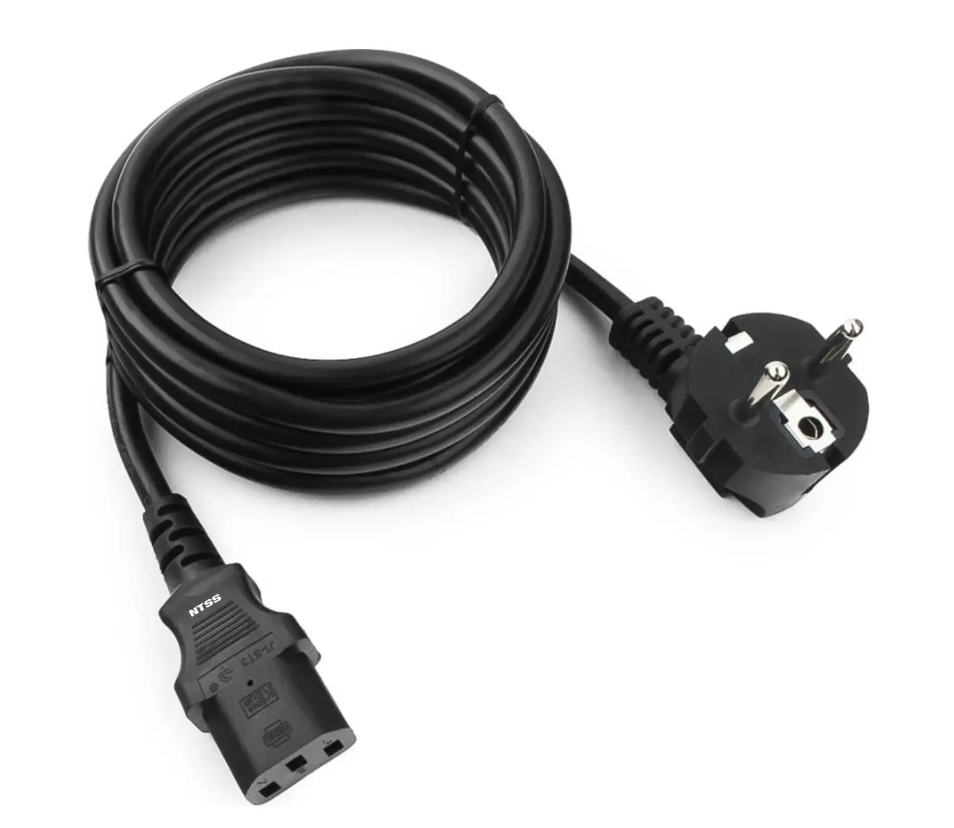 NTSS-PC13773 C13-Schuko проводник.:3х1мм2 3м 220В 10А чёрный, кабель питания