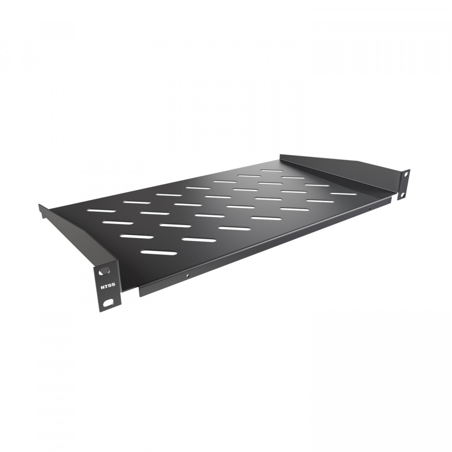 NTSS-FF-350-BL 2U нагр.:20кг. 19" 350мм черный, полка стационарная