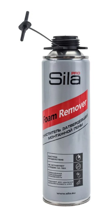 Очиститель застывшей монтажной пены SILA PRO Foam Remover, 500 мл