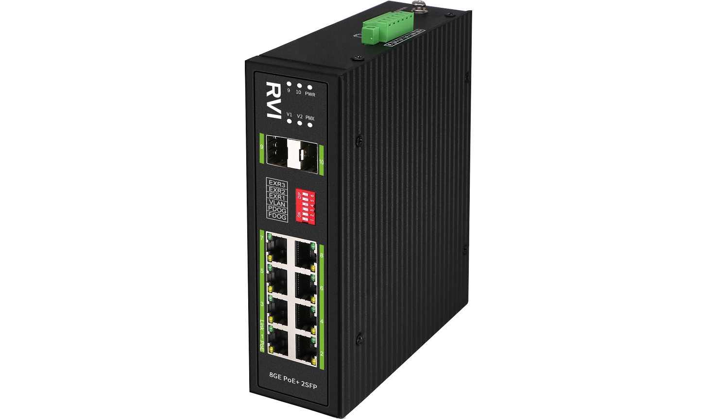 RVi-1NSIM8GP-2S, коммутатор с питанием по PoE