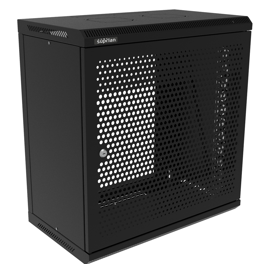 ТВС-12U-600-350-ПР-9005 (05-2122-B), шкаф настенный телекоммуникационный