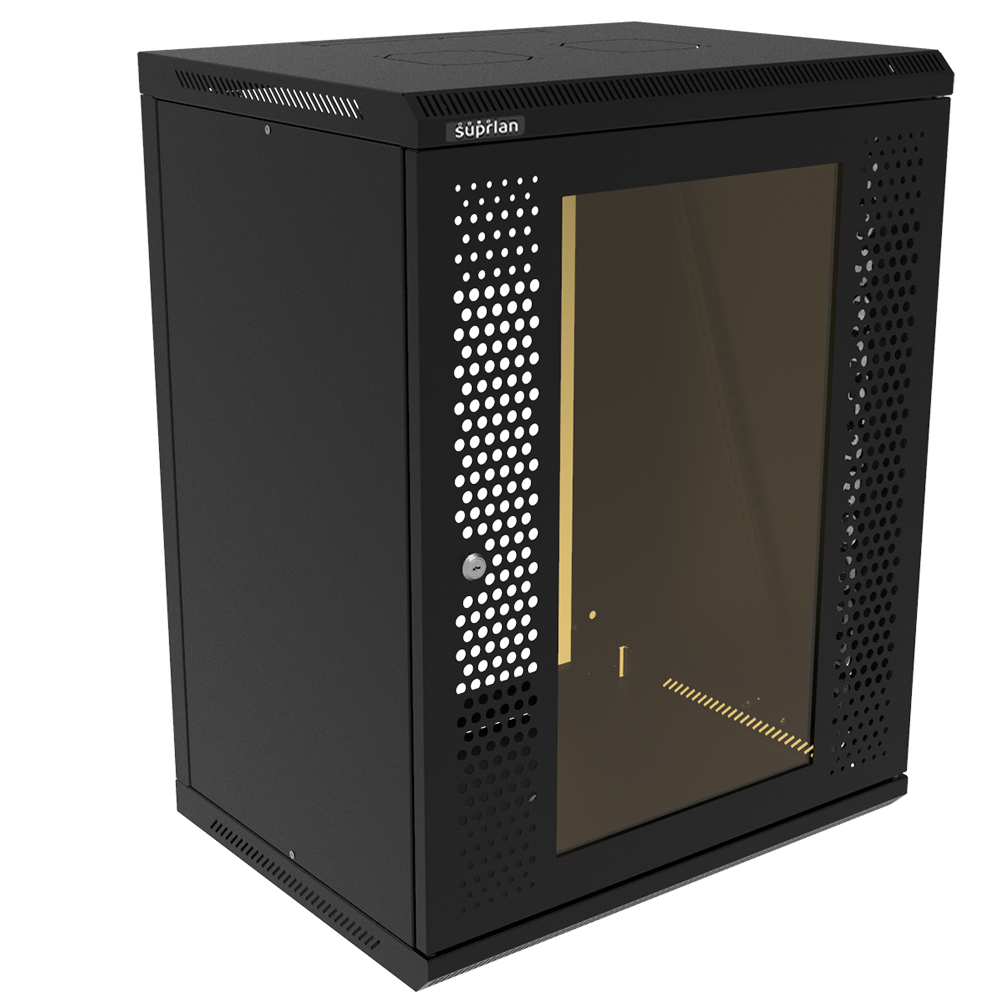 ТВС-15U-600-600-С+П-9005 (05-2152-B), шкаф настенный телекоммуникационный